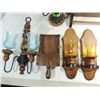 Image 2 : LOT 6 WOOD CANDLE HOLDERS: WALL HANGERS, TOWL RACK