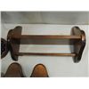 Image 4 : LOT 6 WOOD CANDLE HOLDERS: WALL HANGERS, TOWL RACK
