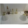 Image 1 : LOT 3 GLASS BASE DESK OR SIDE LIGHTS
