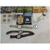 Image 3 : BOX LOT OF SPORTS COLLECTIBLES: WATCHES, HEADLINER