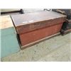 Image 2 : PRIMITIVE 38X18X19 PINEWOOD FLIP LID STORAGE TRUNK
