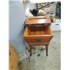 Image 2 : VINTAGE 22X15X22 PINE SEWING FLIP TOP CABINET