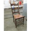 Image 1 : VINTAGE OAK QTR SAW LEATHER SEAT CHAIR OPEN BACK