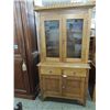 Image 1 : ANTIQUE WALNUT STEP BACK CUPBOARD 2 DRAWER