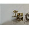 Image 3 : LOT 5 ANTIQUE WALL MOUNT BRASS SOAP & CUP HOLDER