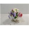 Image 1 : VINTAGE STAFFORDSHIRE BONE CHINA FLORAL BOWL.