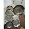 Image 2 : LOT 7 VINTAGE PRESSED METAL PIE TINS 8 TO 12"D