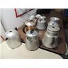 Image 1 : LOT 7 VINTAGE ALUMINUM COFFEE PERCULATOR POTS