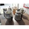 Image 2 : LOT 7 VINTAGE ALUMINUM COFFEE PERCULATOR POTS