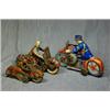 Image 1 : A Tin Plate Clockwork Motorcycle with Clown Rider. Mettoy. C. 1951...