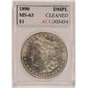 Image 1 : 1890 MORGAN DOLLAR ACG MS63 DMPL (CLEANED)