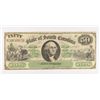 Image 1 : 1873 $50 SOUTH CAROLINA NOTE
