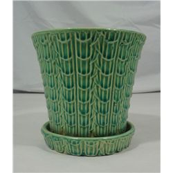 Vintage Nelson McCoy Flowerpot with attached saucer