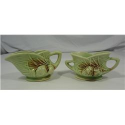 McCoy Pine Cone Creamer and Sugar Set