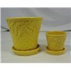 Image 1 : Two Hobnail and Leaves Pots and saucers