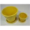 Image 2 : Two Hobnail and Leaves Pots and saucers
