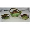 Image 1 : McCoy Daisy Teapot with Creamer and Sugar Bowl-3 pc set!