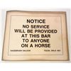 Image 1 : 14691 - NOTICE NO SERVICE SIGN PRINT