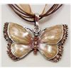 Image 1 : 14564 - BUTTERFLY ENAMEL PENDANT W/CHAIN