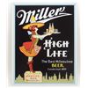 Image 1 : 14620 - MILLER HIGH LIFE METAL SIGN APPROX. 12 1/2" X 16"