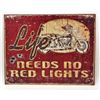 Image 1 : 14857 - MOTORCYCLE METAL SIGN APPROX 16" X 12 1/2"