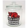 Image 1 : 15169 - BLACK AMERICANA RED COON SMALL  GLASS ADVERTISING COUNTER JAR