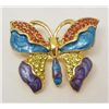 Image 1 : 14740 -  BUTTERFLY RHINESTONE BROOCH / PIN
