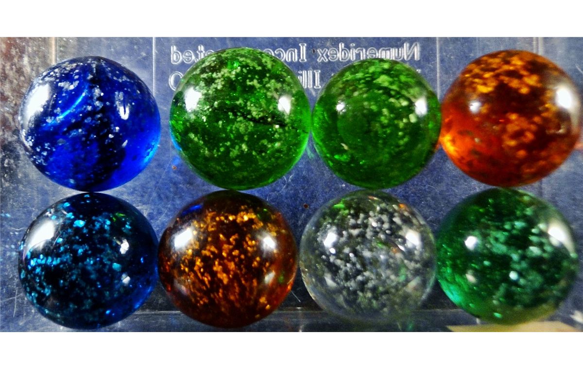 Marbles Lot 6. Mica. 8 Shooter Marbles.