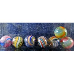 Marbles: Lot 7. End of Day. Onionskin. 7 Marbles.