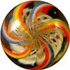 Image 4 : Marbles: Lot 10. Latticinio Core Swirl. 11/16". Mint 9.9.