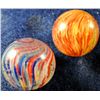 Image 1 : Marbles: Lot 18. 2 Onionskins. One is a Clown, other has Mica.
