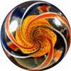 Image 5 : Marbles: Lot 19. Orange Latticinio Swirl. 1-9/16". NM+ 8.7