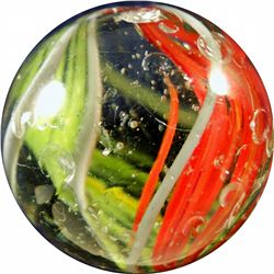 Marbles: Lot 22. Onionskin Submarine. 1-7/16". Good- 7.2