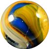 Image 1 : Marbles: Lot 47. Akro Agate Company. Blue/Yellow Popeye Corkscrew. 19/32". Mint 9.9