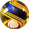 Image 1 : Marbles: Lot 81. Rolf Wald. Flag Marble. 1-1/8". Mint 9.9