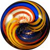 Image 3 : Marbles: Lot 81. Rolf Wald. Flag Marble. 1-1/8". Mint 9.9