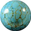 Image 2 : Marbles: Lot 92. Turquoise Sphere. 3/4". Mint 9.9