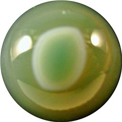 Marbles: Lot 120. Handcut Agate. Green. Bullseye. 27/32". NM+ 8.9