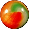 Image 2 : Marbles: Lot 125. Akro Agate Company. Red/Yellow Popeye Corkscrew. 19/32". Mint 9.9