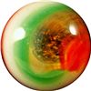 Image 4 : Marbles: Lot 125. Akro Agate Company. Red/Yellow Popeye Corkscrew. 19/32". Mint 9.9