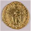 Image 1 : 1650'S MEDIEVAL VENICE GOLD ZECCHINO CHRIST AND WORSHIPER