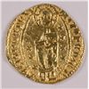 Image 1 : 1650'S MEDIEVAL VENICE GOLD ZECCHINO CHRIST AND WORSHIPER