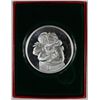 Image 1 : MR. AND MRS. CLAUSE EMBRACING ONE Oz .999 SILVER ART ROUND IN CAPSULE/GIFT BOX