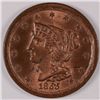 Image 1 : 1855 HALF CENT MS-65 GEM!  MOSTLY RED!
