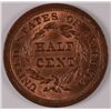 Image 2 : 1855 HALF CENT MS-65 GEM!  MOSTLY RED!