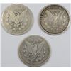 Image 2 : 3-MORGAN SILVER DOLLARS 1883-S, 1879-S, 1899-O