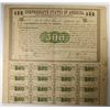 Image 1 : 1861 CONFEDERATE STATES OF AMERICA $500   LOAN , GREEN SCROLL, VF+ 16 COUPONS