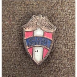 WWI "GOD BLESS AMERICA" PATRIOTIC PIN