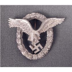 LUFTWAFFE PILOT'S BADGE-LATE WAR-WITH REPLACEMENT PIN