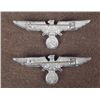 Image 2 : 2 ORIGI NAZI UNIFORM METAL BREAST EAGLES-SWATIKA-MKD